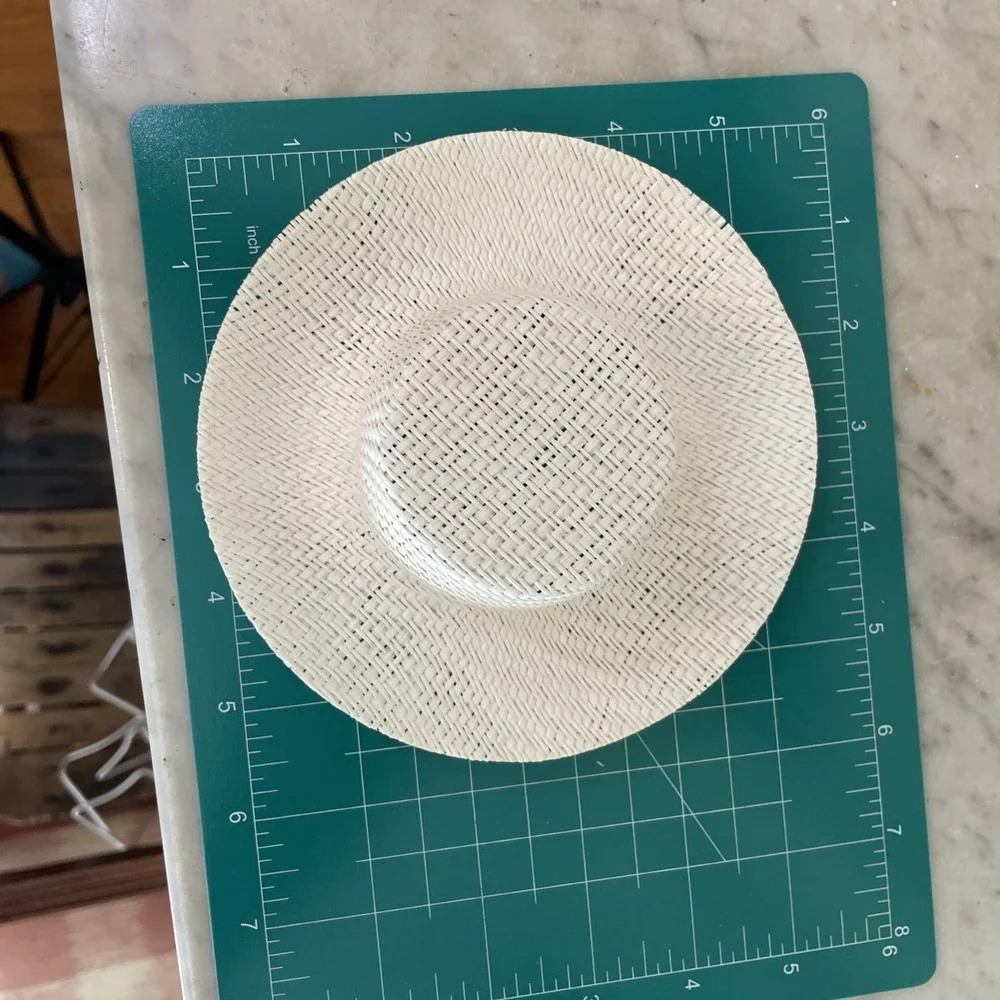 6 NEW Vintage Straw Woven Doll Hats Crafts | 5 3/4